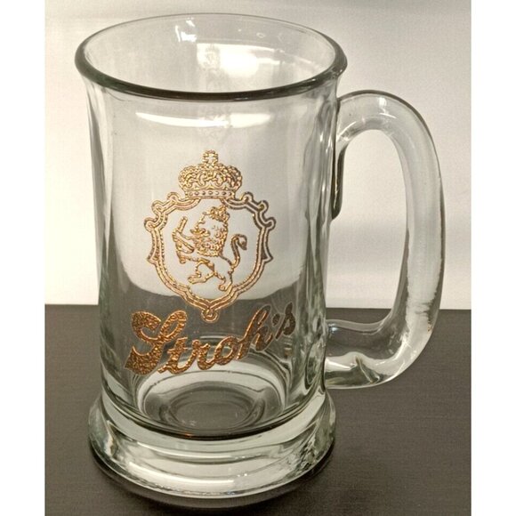 Stroh Glass Beer Stein Vintage with Gold Leaf Etching - Picture 7 of 7